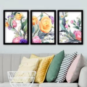 Image of 3SC50 Multicolor Decorative Framed Painting (3 Pieces)