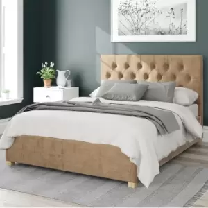 Image of Olivier Firenze Velour Ottoman Bed Champagne