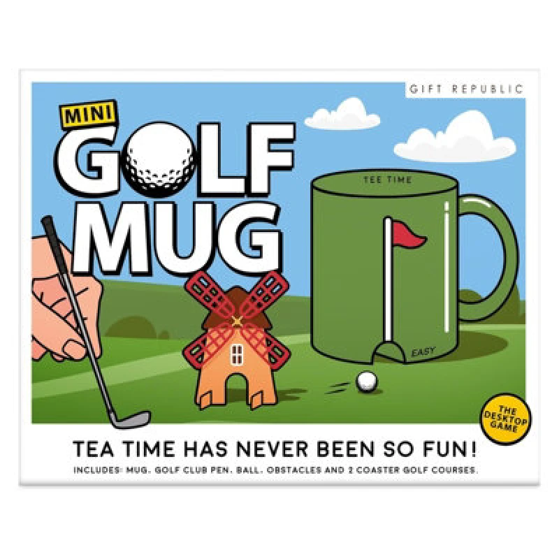 Image of Gift Republic Novelty Mini Golf Mug And Coaster Kit