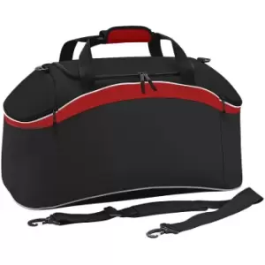 Image of BagBase Teamwear Sport Holdall / Duffle Bag (54 Litres) (Pack of 2) (One Size) (Black/ Classic Red/ White) - Black/ Classic Red/ White