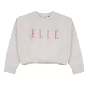 Image of Elle Oversized Crew Sweatshirt - White