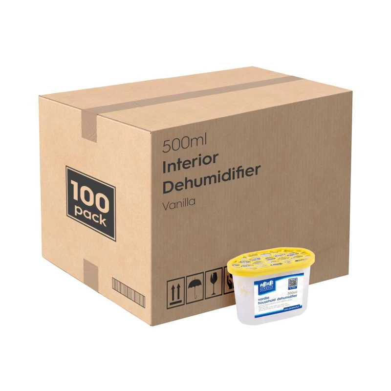 Image of Harbour Housewares 100x Interior Dehumidifiers - 500ml - Vanilla - Home Moisture Absorber Trap in Yellow Yellow Unisex