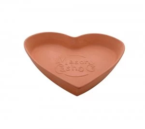 Image of Mason CASH 28cm Tear and Share Heart Bread Form Terracotta