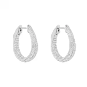 Image of Pave Set Zirconia Hoop Earrings E6187