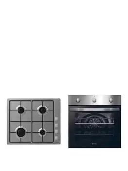 Image of Candy Pci27Xchw6Lx Multi-Function Oven With 4 Burner Gas Hob - Black Glass With Stainless Steel - Oven Only