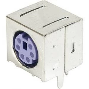Image of ASSMANN WSW A DIO FS06PURPLE Mini DIN panel mounted Socket Shielded shielded Number of pins 6
