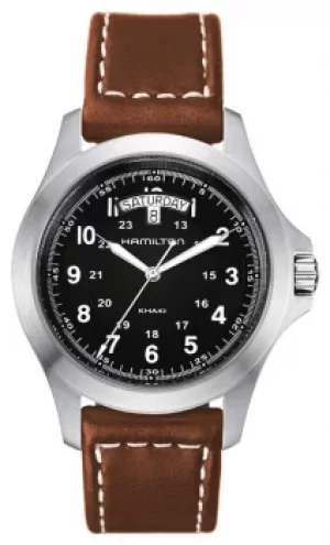Image of Hamilton Khaki Field King Quartz Brown Leather H64451533 Watch