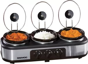 Image of Daewoo Three Pot Slow Cooker