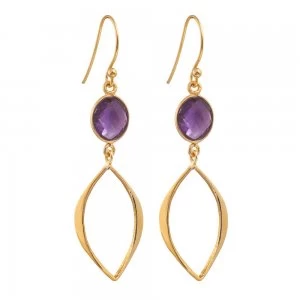 Image of Juvi Designs Gold vermeil boho cat eye earrings Purple