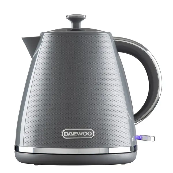 Image of Daewoo Stirling Pyramid Kettle Cordless 1.7 Litre 3KW Rapid Boil Grey Grey