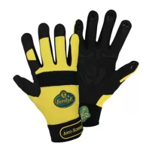 Image of Fahrradhandschuh Gr.XL schwarz/gelb EN 388 PSA II LEIPOLD+DOHLE