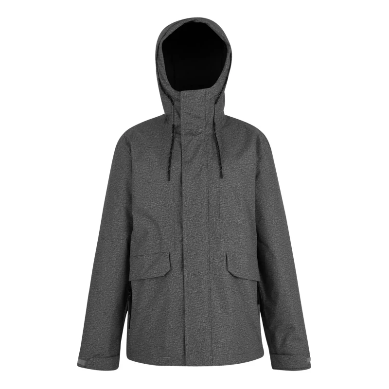 Image of Regatta Regatta Men Sterlings Hooded Waterproof Breathable Insulated Jacket in Grey Size: Small Grey S Male 5063516101529