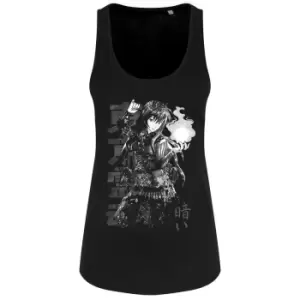 Image of Tokyo Spirit Womens/Ladies Kurai Monochrome Vest Top (XL) (Black)