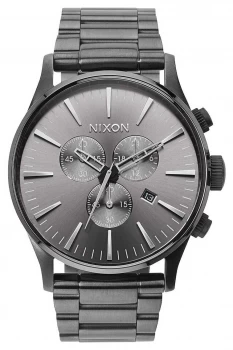 Image of Nixon Sentry Chrono All Gunmetal Gunmetal IP Steel Watch