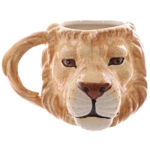Image of Lion Head Shaped Ceramic Mug