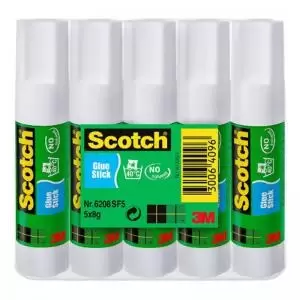 Image of Scotch Permanent Glue Stick 8g Pack 5 7100115364 38774MM