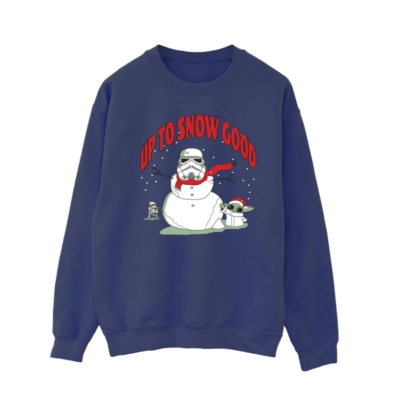 Image of Star Wars Star Wars Men Up To Snow Good Sweatshirt in Navy Size: Small Navy S Male 5063376852753