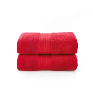 Image of Deyongs Bliss Pima 2 Pack Hand Towel - Berry