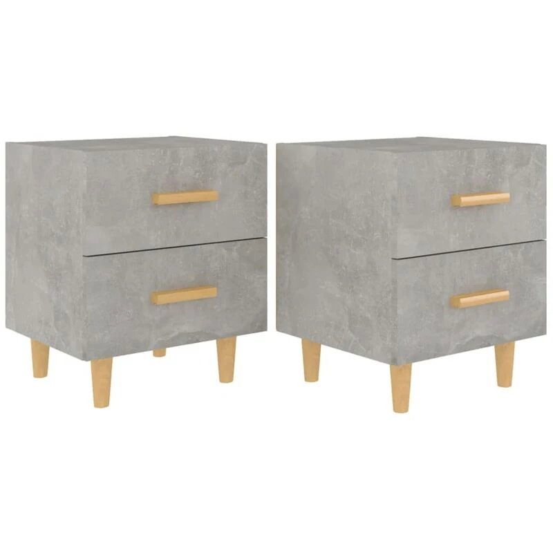 Image of VIDAXL Bed Cabinets 2 pcs Concrete Grey 40x35x47.5cm Vidaxl 8720286971529