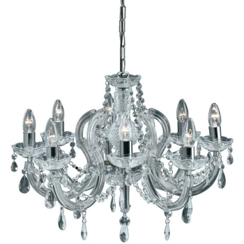 Image of Searchlight Lighting - Searchlight Marie Therese - 8 Light Crystal Chandelier Chrome Finish, E14