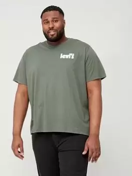 Image of Levis Big & Tall Small Logo T-Shirt - Green, Size 4XL, Men