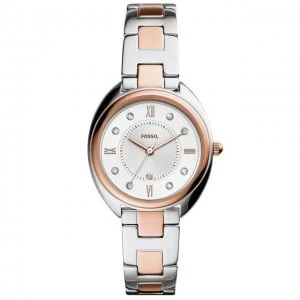 Image of Fossil White 'Gabby' Dress Watch - ES5072 - multicoloured