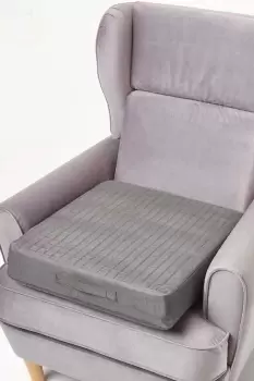 Image of Suede Orthopaedic Foam Armchair Booster Cushion