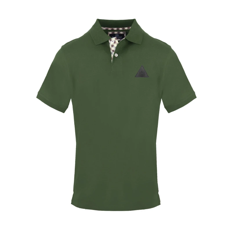 Image of Aquascutum Mens Polo Short Sleeve Polo Shirt Short Sleeve Polos Small Green 54102115350