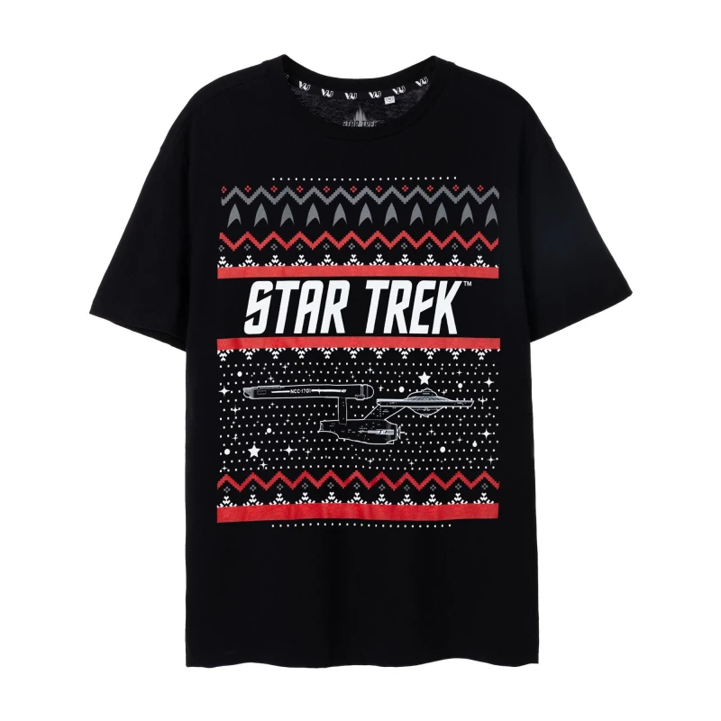 Image of Star Trek Star Trek Men Short Sleeved T-Shirt in Black Size: Small Black S Male 5063203024049