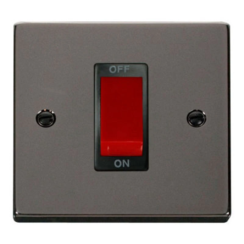 Image of SE Home Black Nickel 1 Gang Size 45A Switch Black