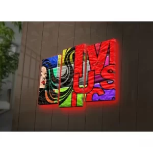 Image of 3PATDACT-30 Multicolor Decorative LED Lighted Canvas Painting (3 Pieces)