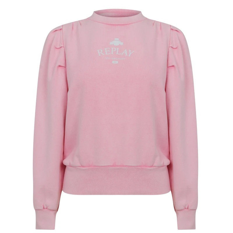 Image of Replay Centre Logo Jumper - Pink Pink 8