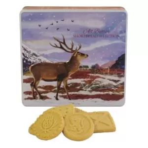 Image of Silver Crane Biscuits in Festive Stag Tin - None