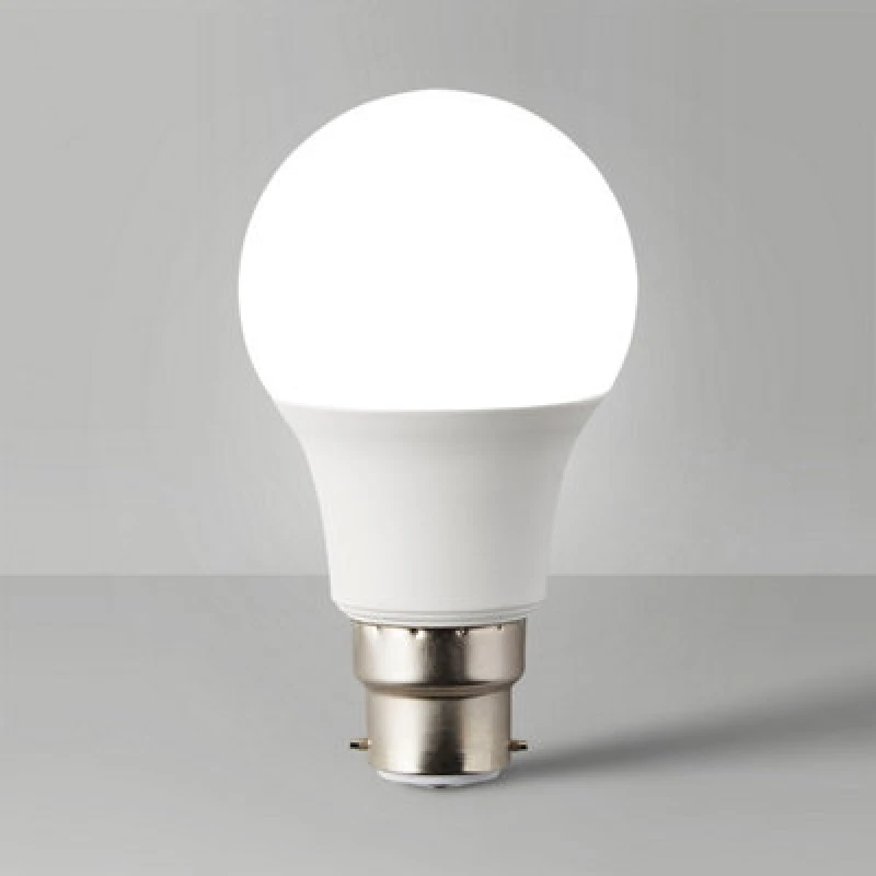 Image of ValueLights 5 Pack B22 White Thermal Plastic GLS LED 10W Cool White 6500K 800lm Light Bulb White