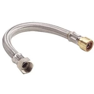 Image of Plumbsure Push Fit Copper Flexible Tap Connector Dia15mm L0.3M