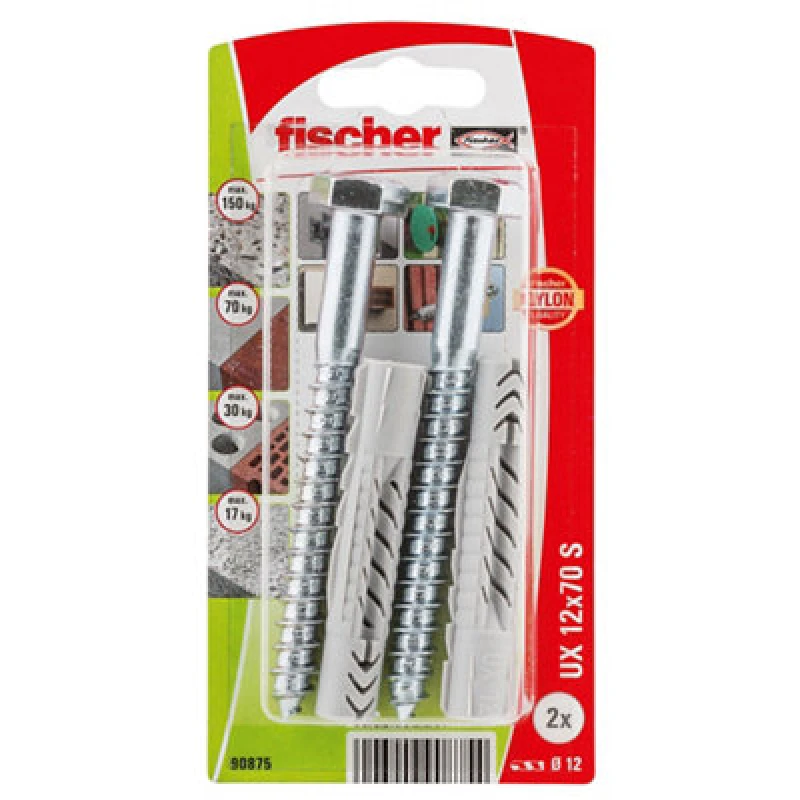 Image of Fischer Fischer 090875 UX 12 x 70 S K NV Universal dowel 70 mm 1 Set 090875