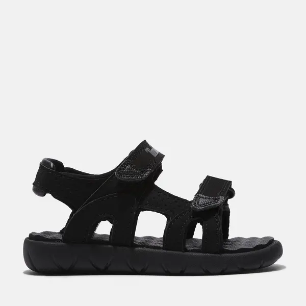 Image of Timberland Perkins Row Sandal For Toddler In Black Monochrome Black Kids, Size 11