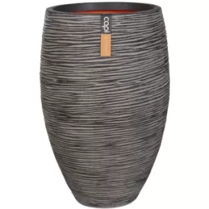 Image of Vase Nature Rib Elegant Deluxe 45x72cm Anthracite Capi Anthracite