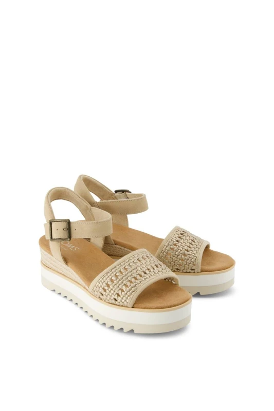 Image of TOMS Womens Diana Wedge in Light Sand Size: 8 Light Sand Female 8