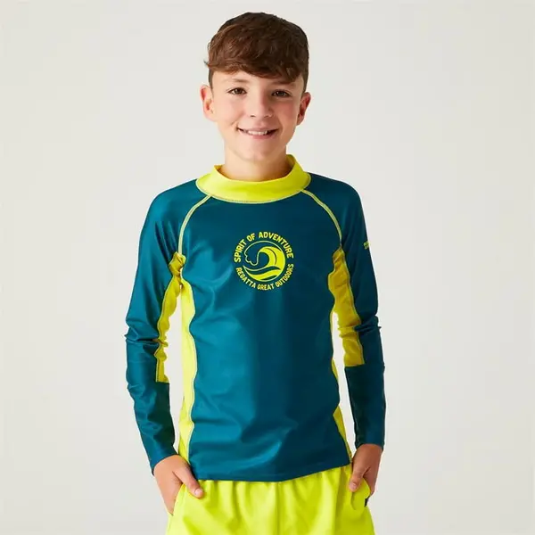 Image of Regatta Hoku II Swimsuit - Moroccan Blue/Citon Lime C7-C8yrs