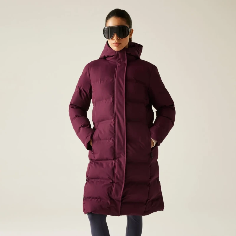 Image of Womens long hooded down jacket Dare 2B Wander Violet Female 48