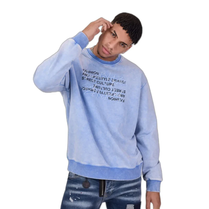 Image of Project X Paris Oversized washed sweatshirt Project X Paris Bleu Male S
