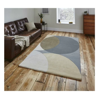 Image of Think Elements EL43 GREY 120cm x 170cm Rectangle - Grey and Multicoloured