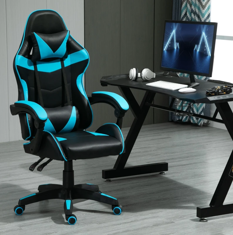 Image of MCC Direct Gaming Chair Computer Chair with Tilt and Swivel function Office Chair A Blue