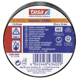Image of tesa tesaflex IEC 53988-00002-00 Electrical tape Black (L x W) 25 m x 19mm