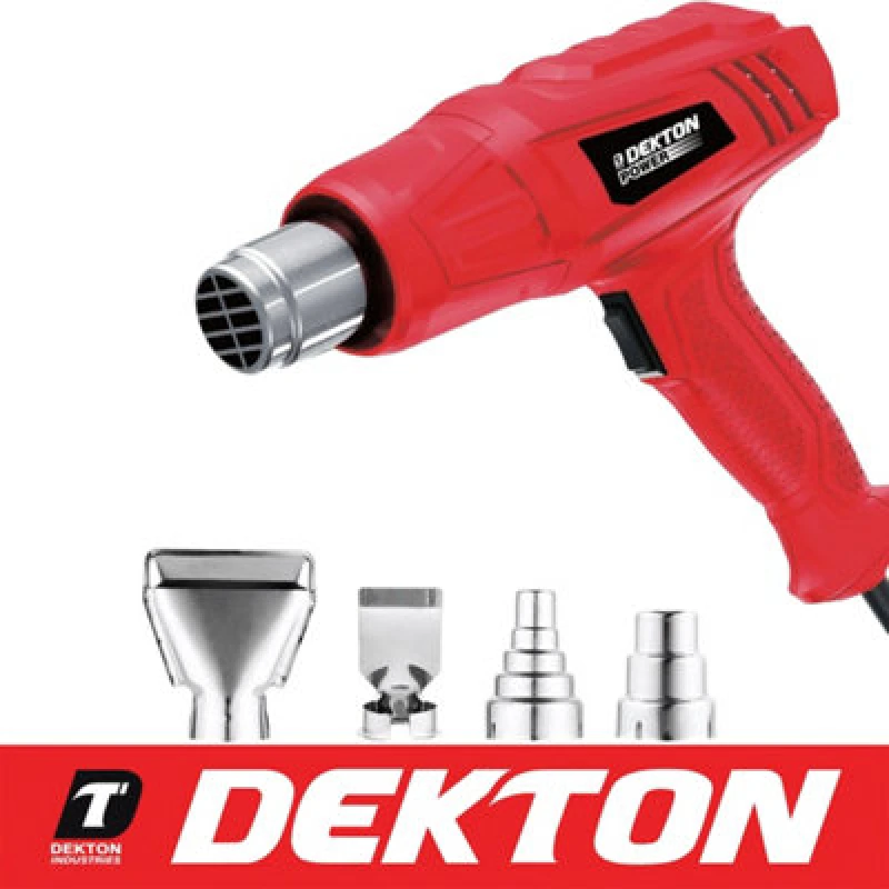 Image of Dekton 2000W Hot Air Heat Gun Professional Paint Stripper With 4Pc Accessories