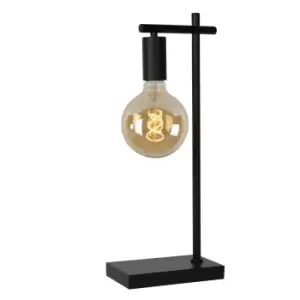 Image of Lucide Leanne Modern Table Lamp 1xE27 Black