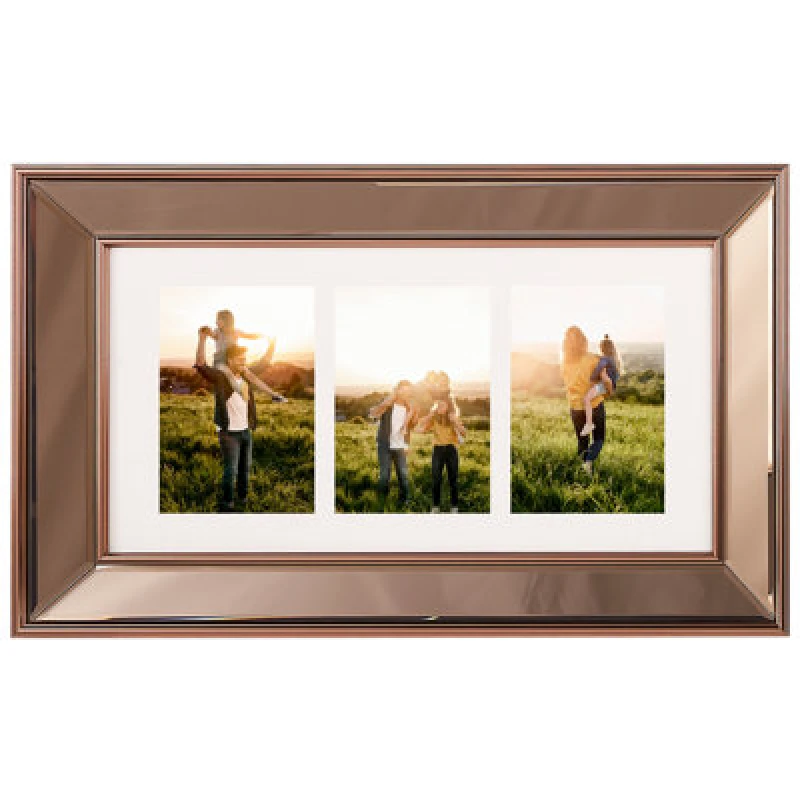 Image of Beliani Frame For 3 Photos Dabola Copper