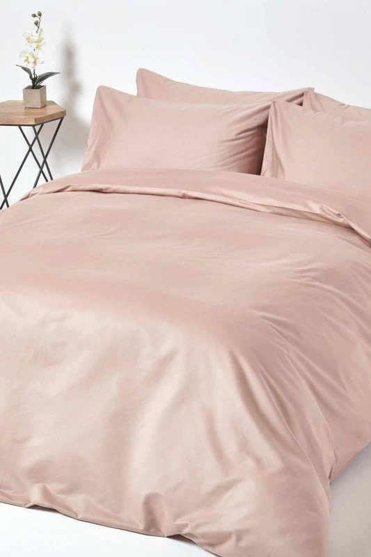 Image of Homescapes Mink Beige Egyptian Cotton Duvet Cover With One Pillowcase 1000 Tc, Single