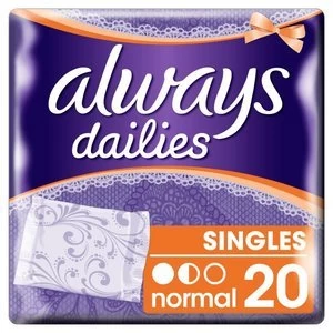 Image of Always Dailies Fold Wrap Normal Pantyliner 20PK